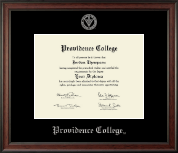 Providence College diploma frame - Silver Embossed Diploma Frame in Studio