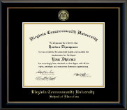 Virginia Commonwealth University diploma frame - Gold Embossed Diploma Frame in Onyx Gold