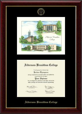 Alderson-Broaddus College diploma frame - Campus Scene Diploma Frame in Gallery