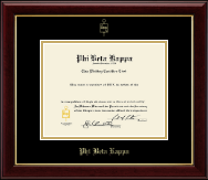 Phi Beta Kappa Honor Society Double Matted Embossed Frame in Gallery