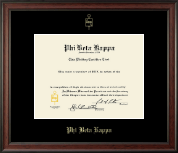 Phi Beta Kappa Honor Society Single Matted Embossed Frame in Studio