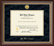Phi Beta Kappa Honor Society Deluxe Suede Medallion Frame in Hampshire