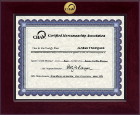 Certified Horsemanship Association Century Gold Engraved Certificate Frame in Cordova