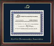 Certified Horsemanship Association Gold Embossed Certificate Frame in Studio Gold