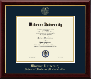 Widener University diploma frame - Gold Embossed Diploma Frame in Gallery