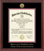 University of South Carolina diploma frame - Gold Engraved Medallion Diploma Frame in Signature