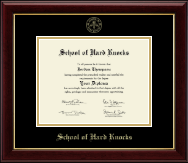 Gold Embossed Diploma Frame in Gallery