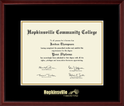 Hopkinsville Community College at Kentucky diploma frame - Gold Embossed Diploma Frame in Camby