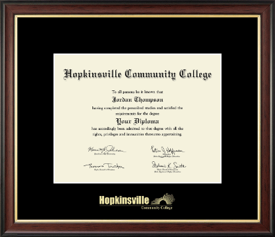 Hopkinsville Community College at Kentucky diploma frame - Gold Embossed Diploma Frame in Studio Gold