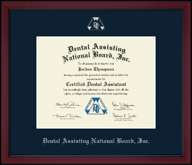 Dental Assisting National Board, Inc. certificate frame - Achievement Edition Certificate Frame in Academy