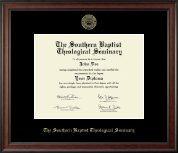 The Southern Baptist Theological Seminary diploma frame - Gold Embossed Diploma Frame in Studio