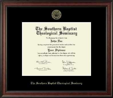The Southern Baptist Theological Seminary diploma frame - Gold Embossed Diploma Frame in Studio
