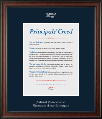 National Association Elementary School Principals certificate frame - Embossed Certificate Frame in Studio