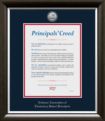 National Association Elementary School Principals certificate frame - Silver Engraved Medallion Certificate Frame in Devonshire