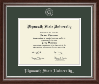 Plymouth State University Silver Embossed Diploma Frame in Devonshire
