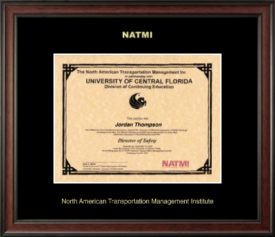 North American Transportation Management Inst certificate frame - Gold Embossed Certificate Frame in Studio