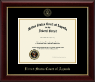 The United States Court of Appeals Gold Embossed Certificate Frame in Gallery