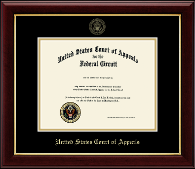 The United States Court of Appeals certificate frame - Gold Embossed Certificate Frame in Gallery