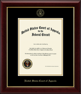 The United States Court of Appeals certificate frame - Gold Embossed Certificate Frame in Gallery