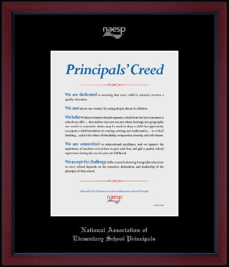 National Association Elementary School Principals certificate frame - Silver Embossed Certificate Frame in Academy