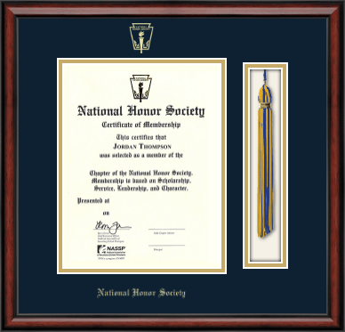 National Honor Society certificate frame - Tassel & Cord Certificate Frame in Southport