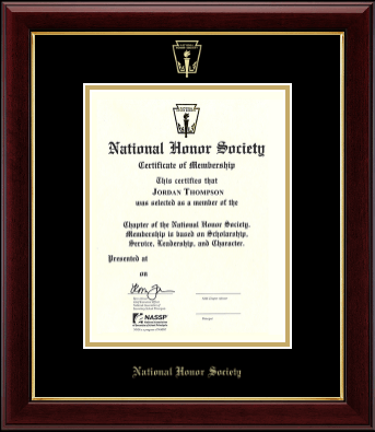 National Honor Society certificate frame - Gold Embossed Certificate Frame in Gallery