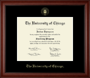 University of Chicago Gold Embossed Certificate Frame in Cambridge