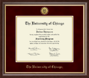 University of Chicago Gold Engraved Medallion Certificate Frame in Hampshire