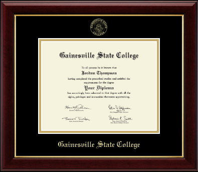 Gainesville State College diploma frame - Gold Embossed Diploma Frame in Gallery