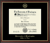 University of Washington diploma frame - Gold Embossed Diploma Frame in Studio Gold