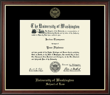 University of Washington diploma frame - Gold Embossed Diploma Frame in Studio Gold