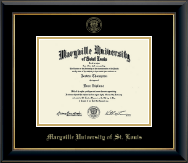 Maryville University of St. Louis diploma frame - Gold Embossed Diploma Frame in Onyx Gold