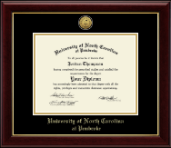 University of North Carolina at Pembroke diploma frame - Gold Engraved Medallion Diploma Frame in Gallery