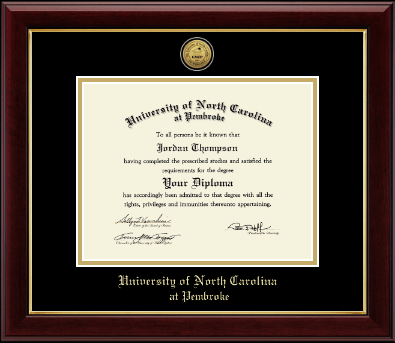 University of North Carolina at Pembroke diploma frame - Gold Engraved Medallion Diploma Frame in Gallery