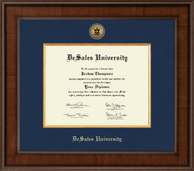 DeSales University diploma frame - Presidential Gold Engraved Diploma Frame in Madison