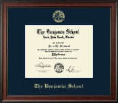 The Benjamin School Gold Embossed Diploma Frame in Studio