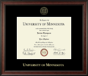 University of Minnesota Gold Embossed Diploma Frame in Studio