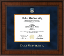 Duke University Presidential Masterpiece Diploma Frame in Madison