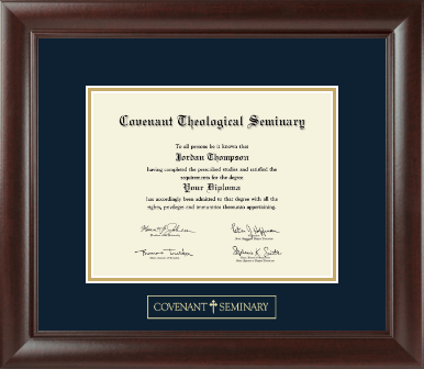 Covenant Theological Seminary diploma frame - Gold Embossed Diploma Frame in Rainier