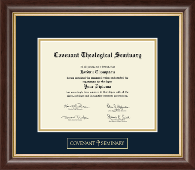 Covenant Theological Seminary diploma frame - Gold Embossed Diploma Frame in Hampshire