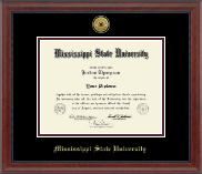 Mississippi State University Gold Engraved Medallion Diploma Frame in Signature