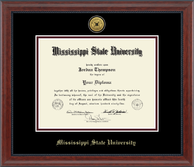 Mississippi State University diploma frame - Gold Engraved Medallion Diploma Frame in Signature