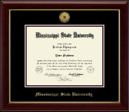 Mississippi State University Gold Engraved Medallion Diploma Frame in Gallery