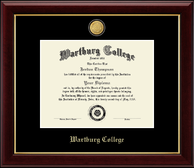 Wartburg College diploma frame - 23K Medallion Diploma Frame in Gallery