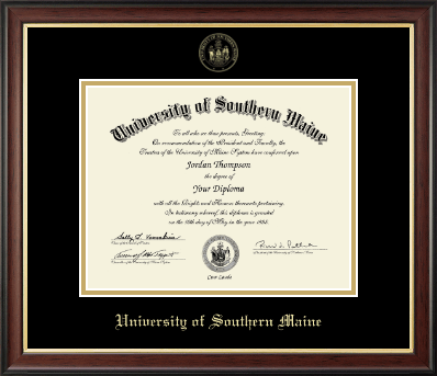 University of Southern Maine diploma frame - Gold Embossed Diploma Frame in Studio Gold
