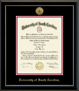 University of South Carolina diploma frame - Gold Engraved Medallion Diploma Frame in Onyx Gold