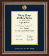 Valley Forge Military College Gold Engraved Medallion Diploma Frame in Hampshire
