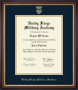 Valley Forge Military Academy diploma frame - Gold Embossed Diploma Frame in Regency Gold