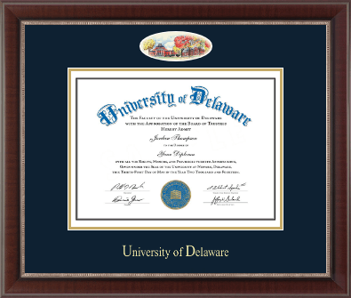 University of Delaware diploma frame - Campus Cameo Diploma Frame in Chateau