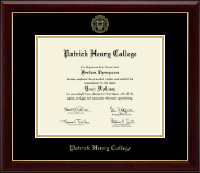 Patrick Henry College Gold Embossed Diploma Frame in Gallery